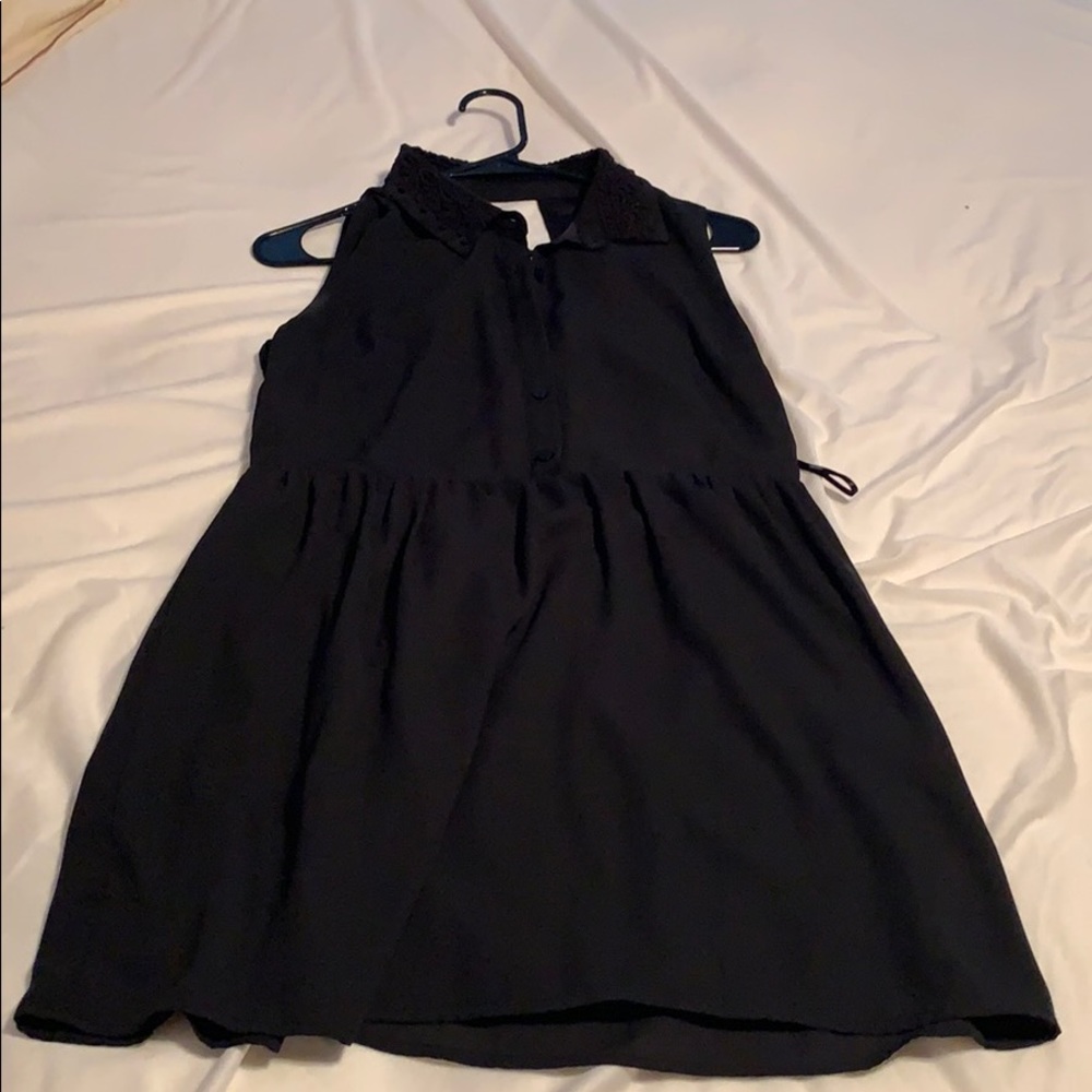 Black collared dress